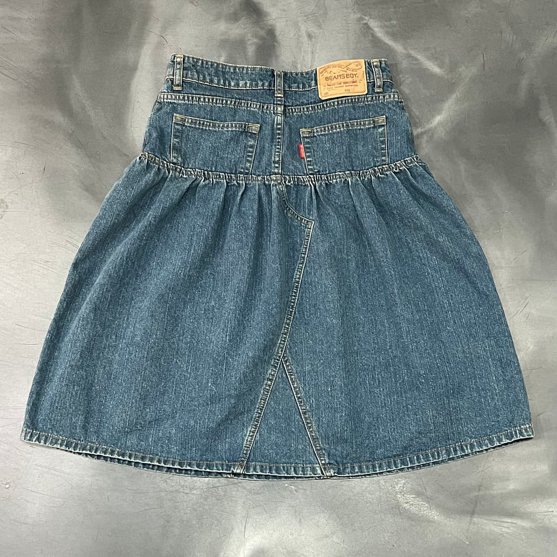  빔즈 보이 셔링 데님 스커트 y15979 상품이미지2