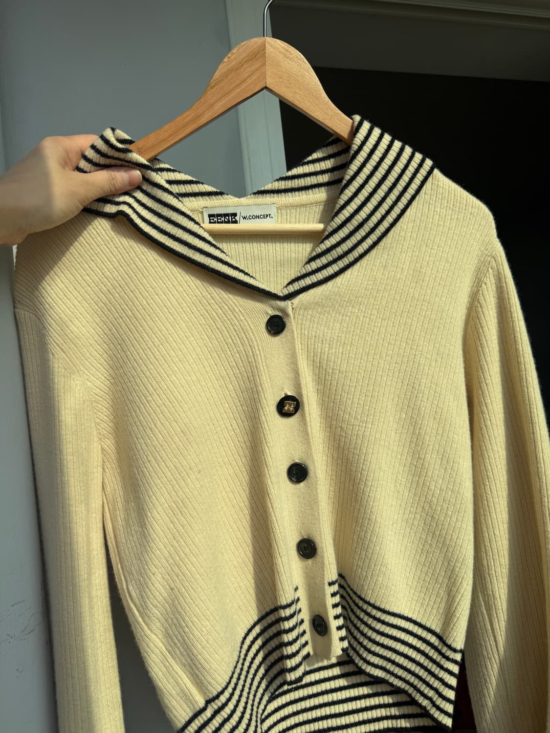 EENK x W컨셉 세일러 니트 가디건 S 상품이미지1