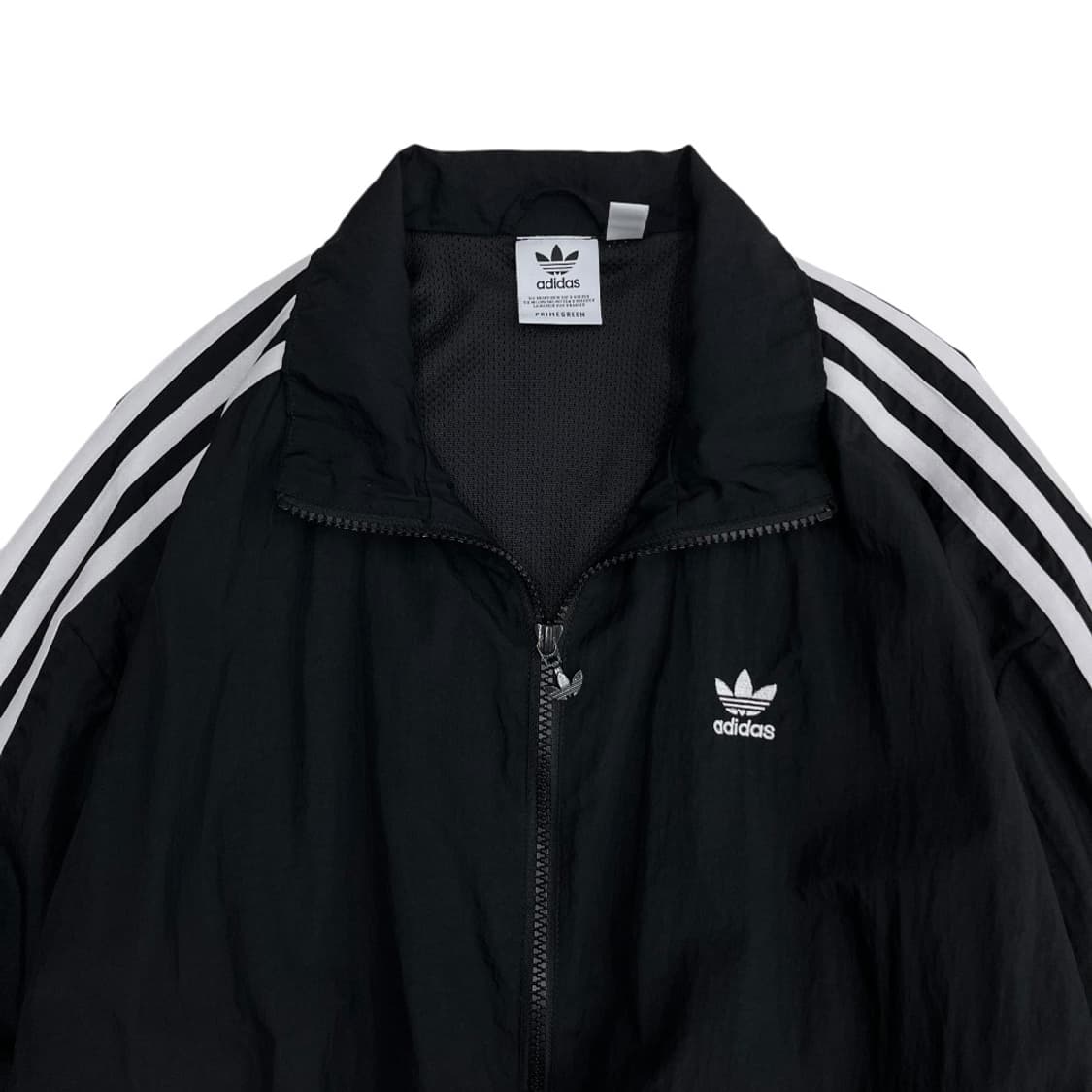 아디다스 로고 화이트라인 블랙 바람막이 M 상품이미지4
