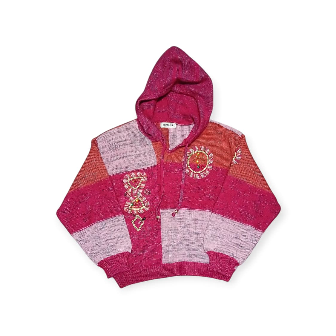 Bambole 주얼리 후드 니트 상품이미지1