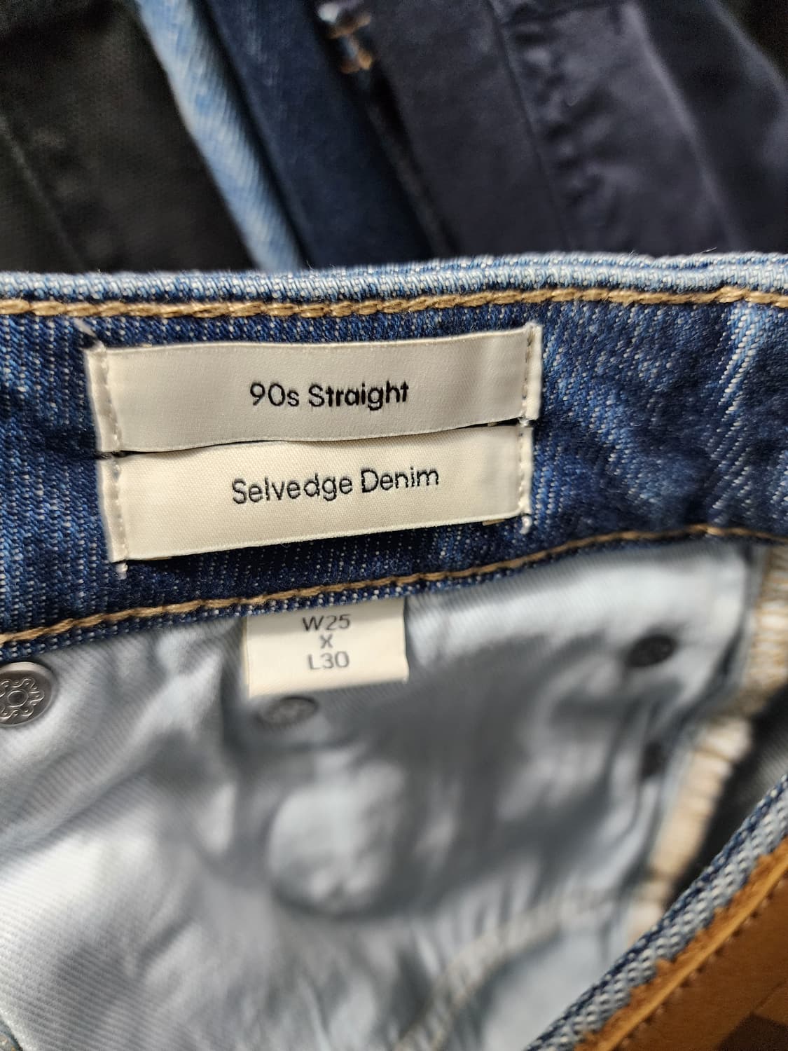 90s 캘빈클라인 스트레이트핏 진청 셀비지 데님 상품이미지7