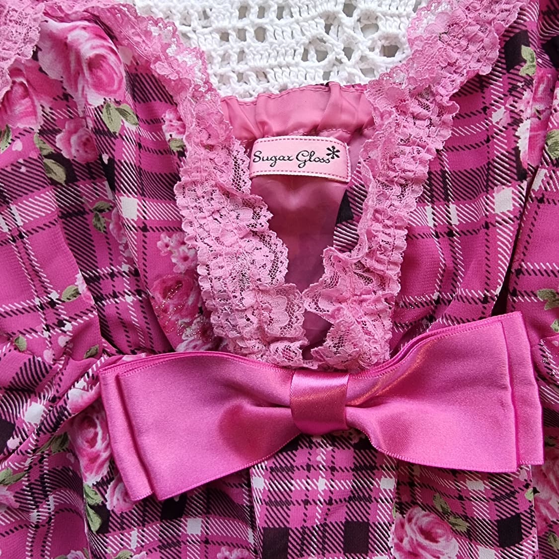 Sugar Gloss 핑크 로즈 체크 캐미솔 원피스 (MARS ) 상품이미지6