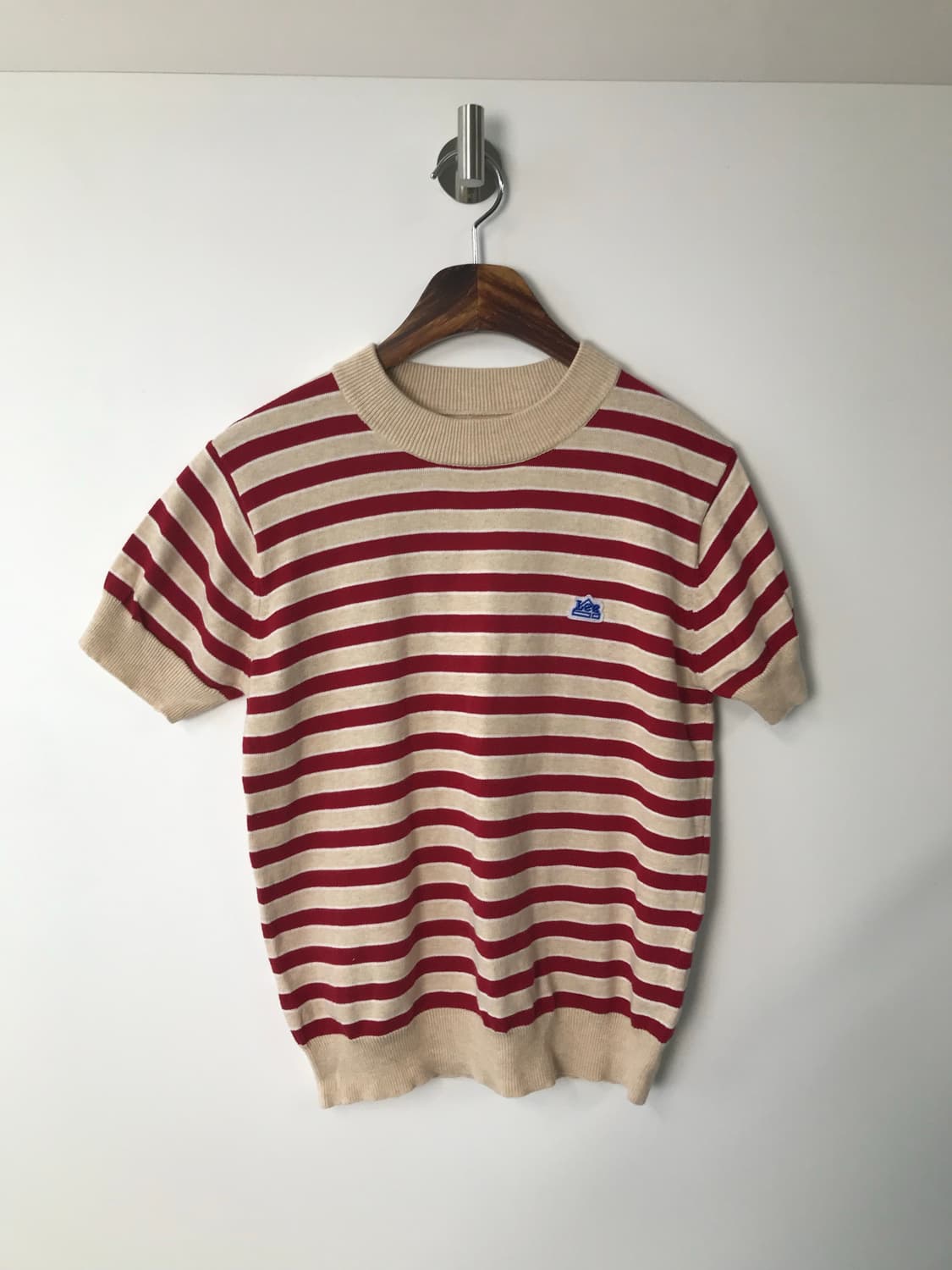 Lee 리 자수로고 스트라이프 반팔 니트 상품이미지2