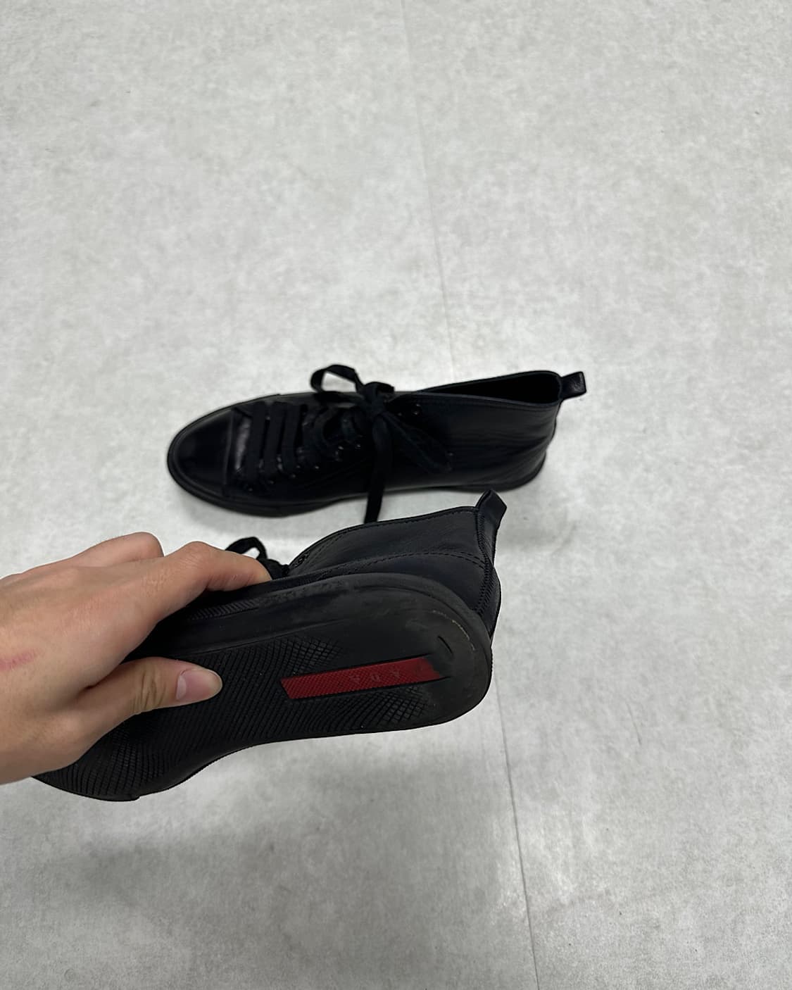 프라다 레더 하이탑  상품이미지5