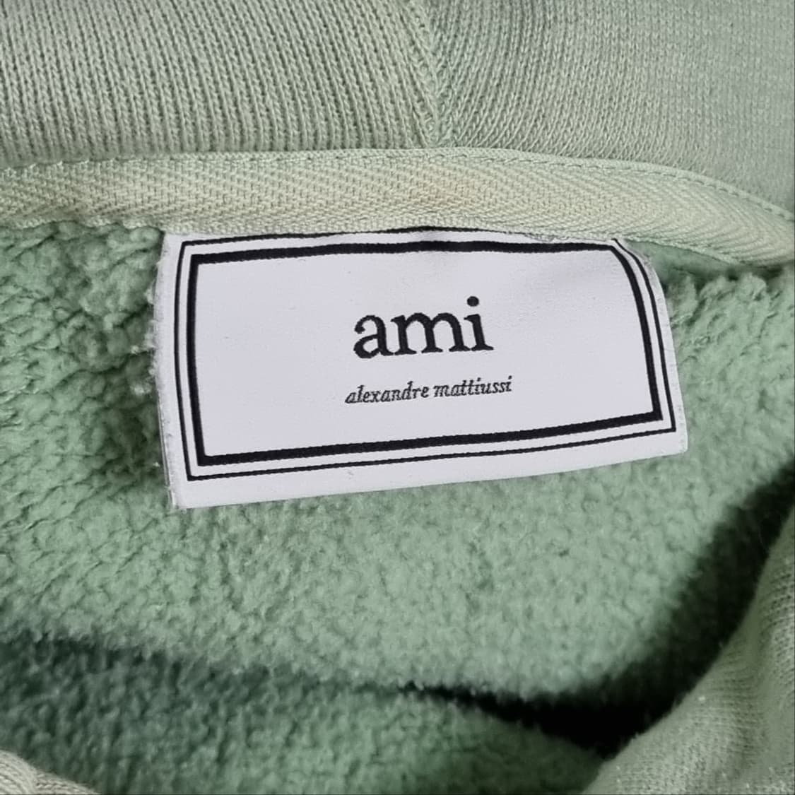 아미 빅 하트 로고 후드티 연두 상품이미지3