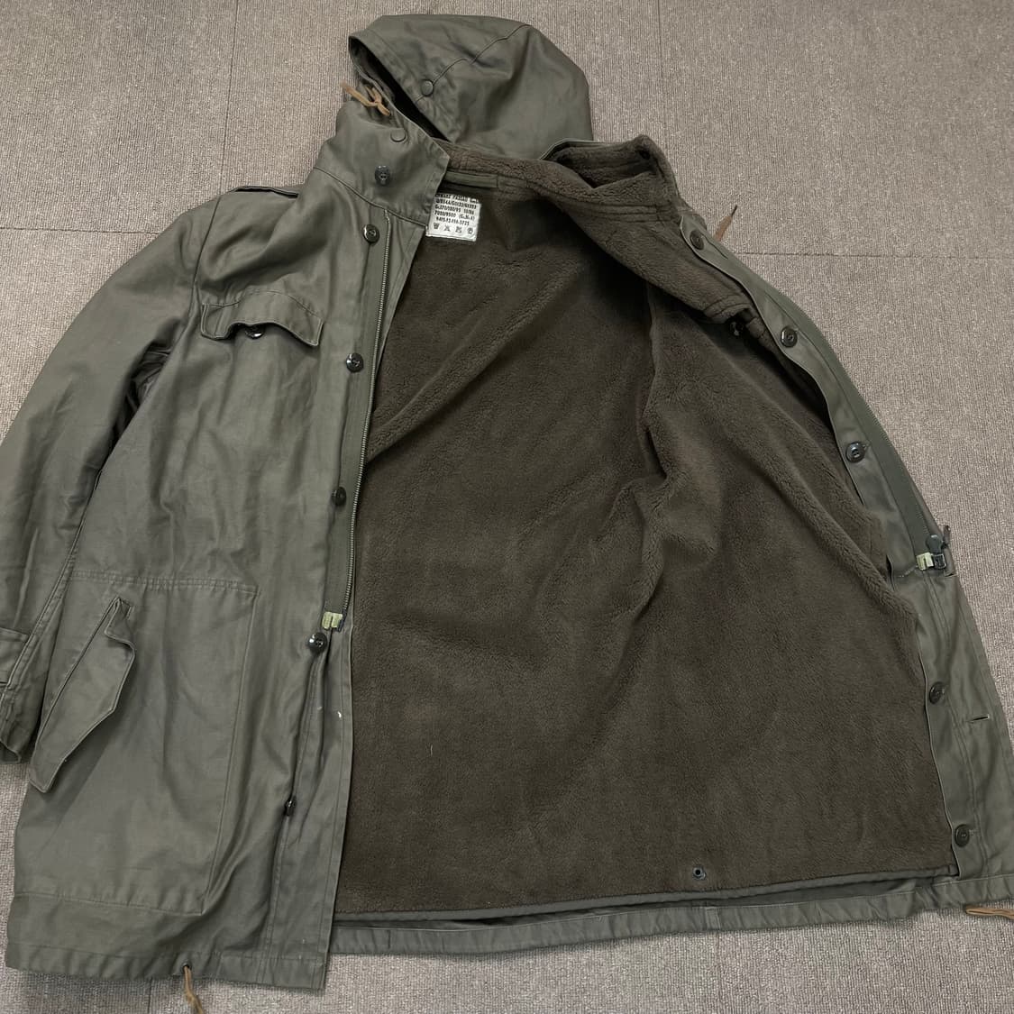 80s 독일군 밀리터리 스노클 필드 파카 내피형  상품이미지5