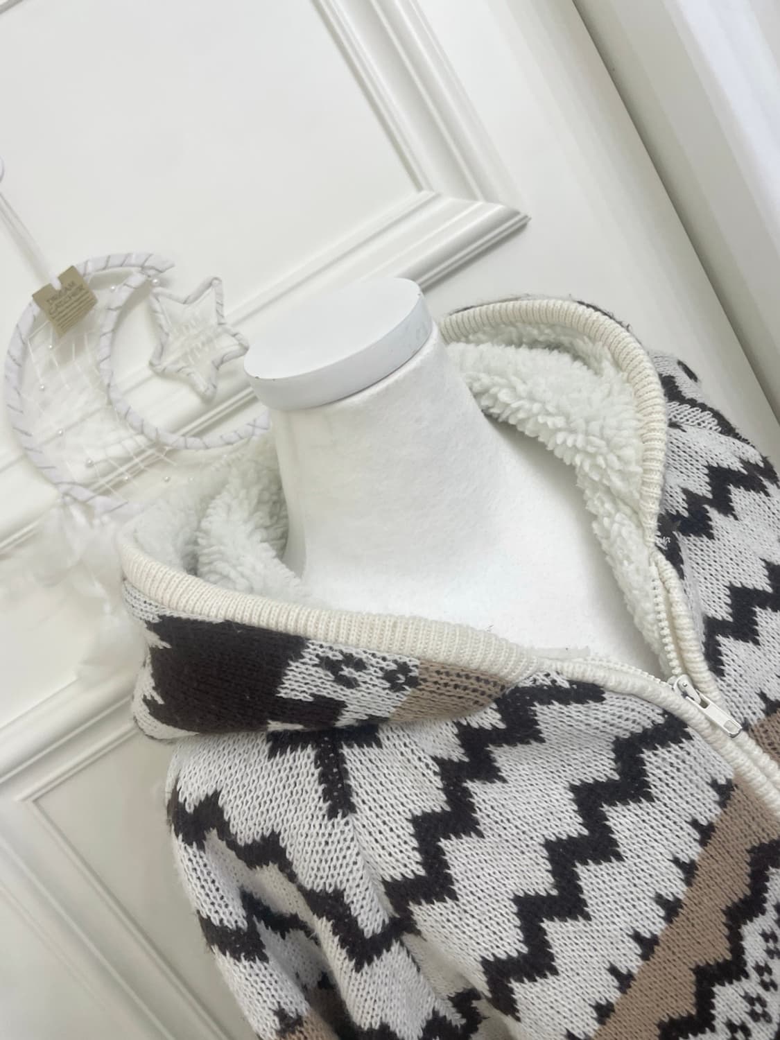 ivory brown inner fur pocket loose cowhi 상품이미지7