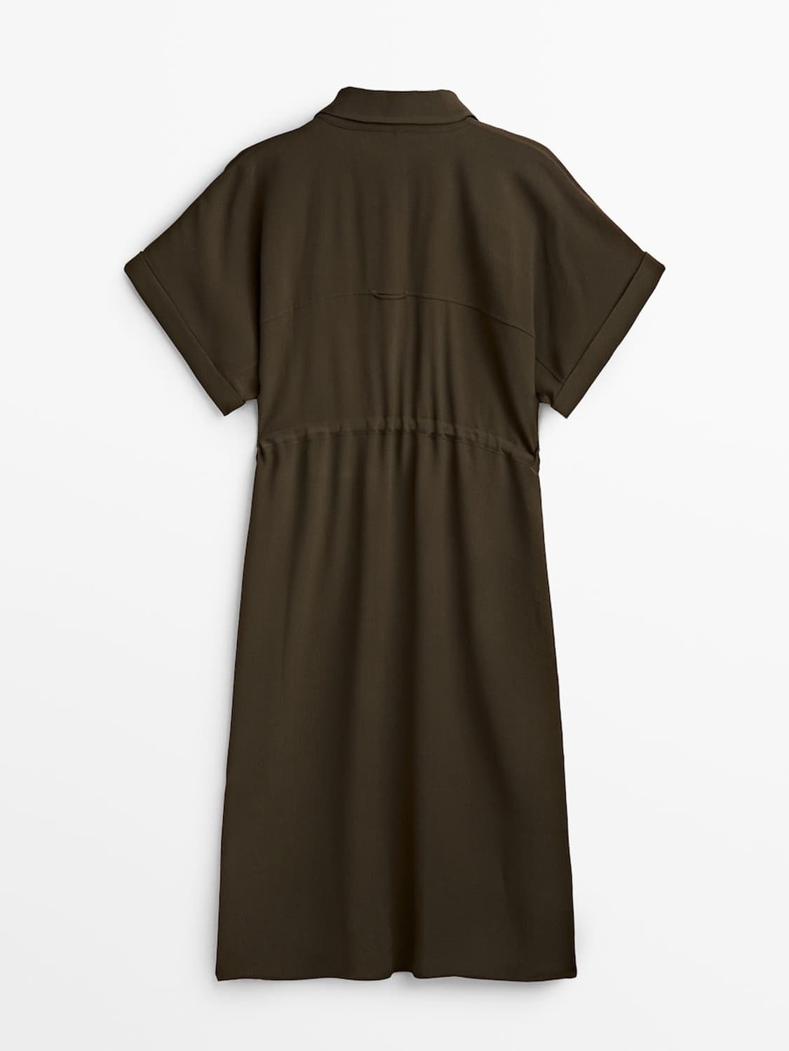 마시모두띠 반팔 셔츠 원피스 카키브라운 상품이미지4