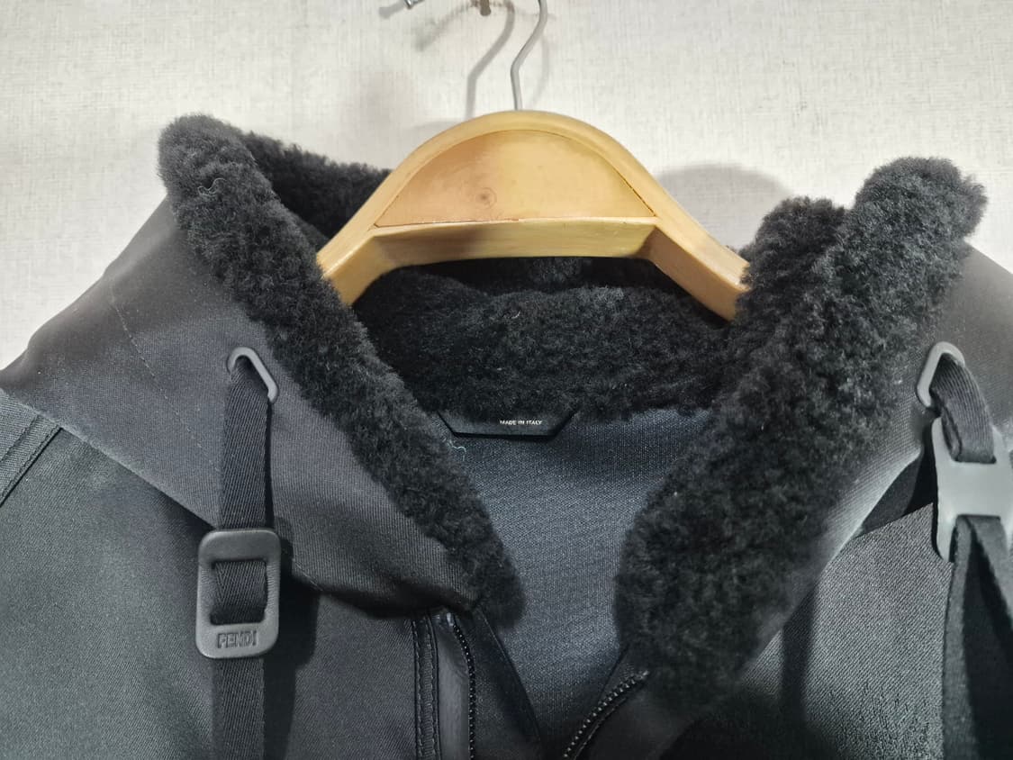 Fendi 팬디 퍼 트리밍 롱 후드집업 점퍼 (48)(우리95) 상품이미지5