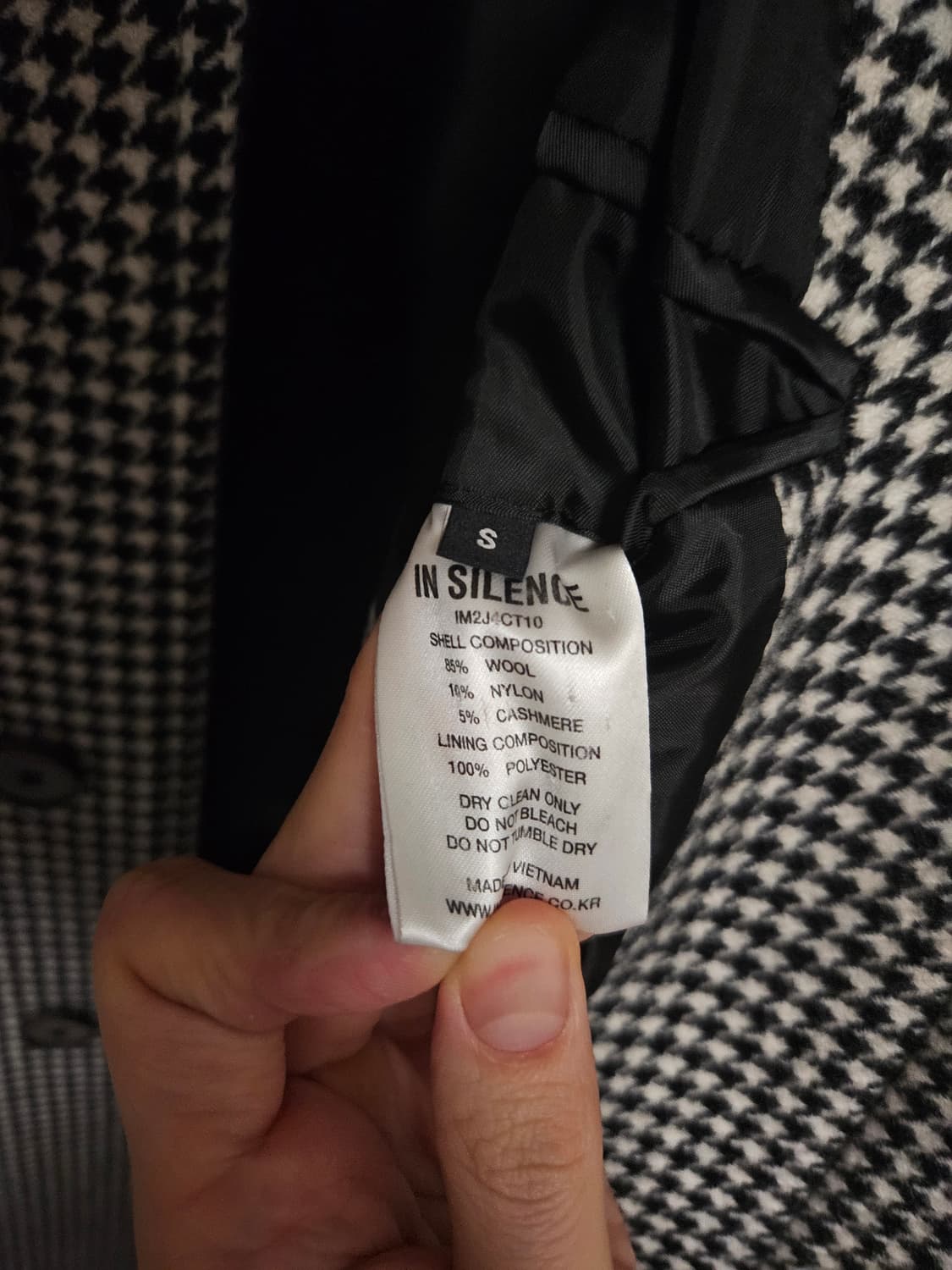 인사일런스 발마칸 코트(블랙체크) 상품이미지5