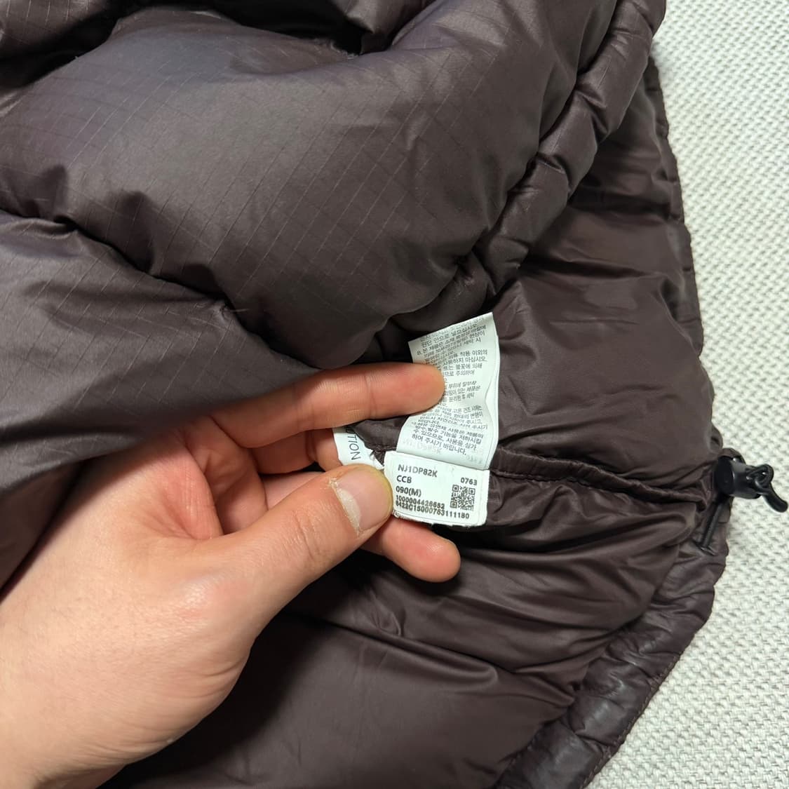 노스페이스 화이트 라벨 노벨티 눕시 다운 자켓 코코아 브라운 상품이미지8