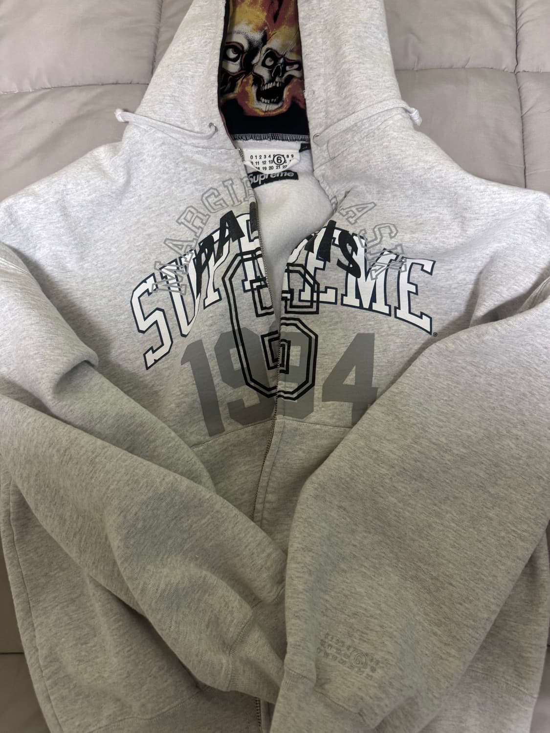 슈프림 마르지엘라 후드집업 애쉬그레이 상품이미지2