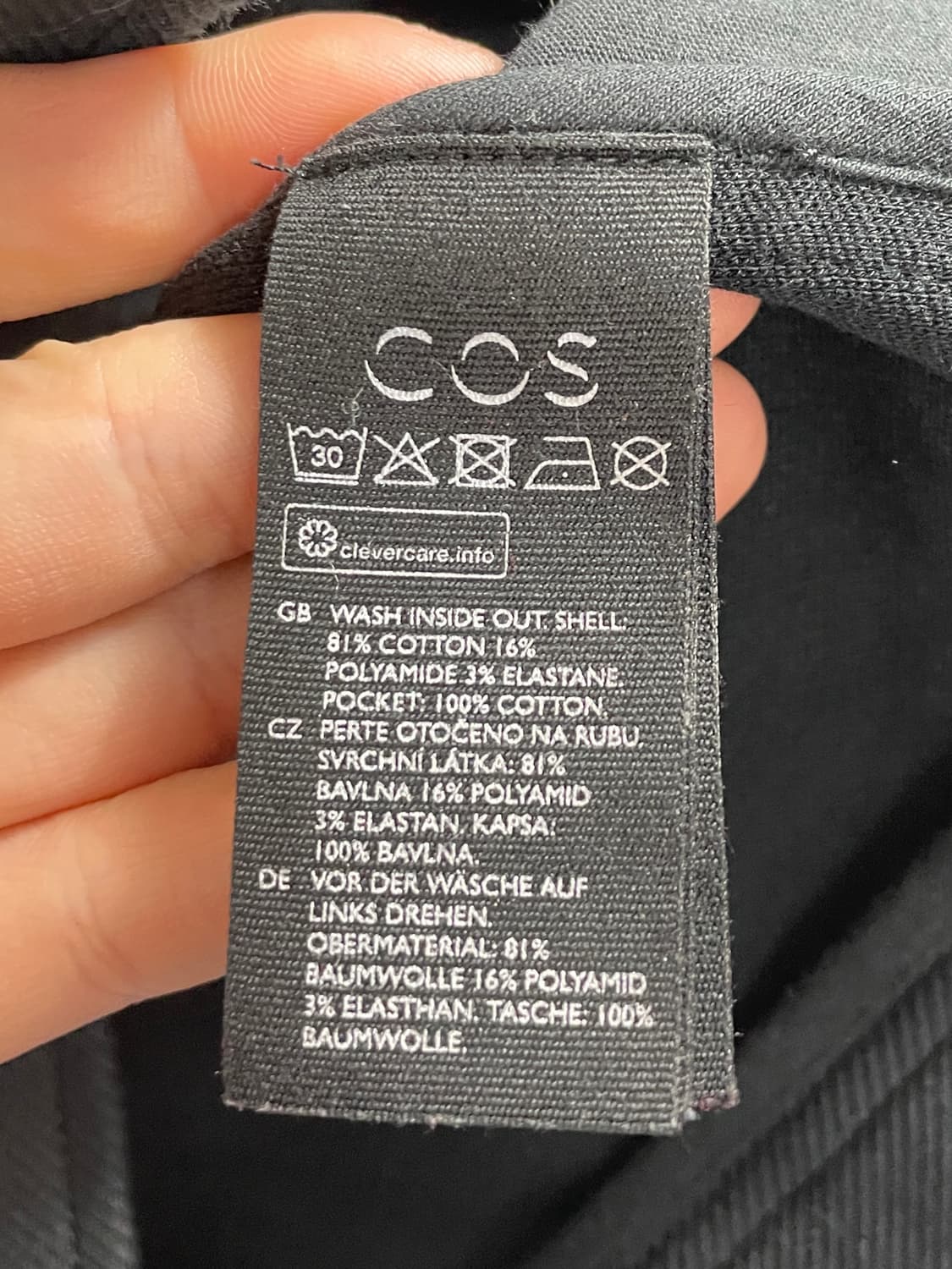 COS 코스 블랙 트윌 셔츠 자켓 (on.410) 상품이미지5