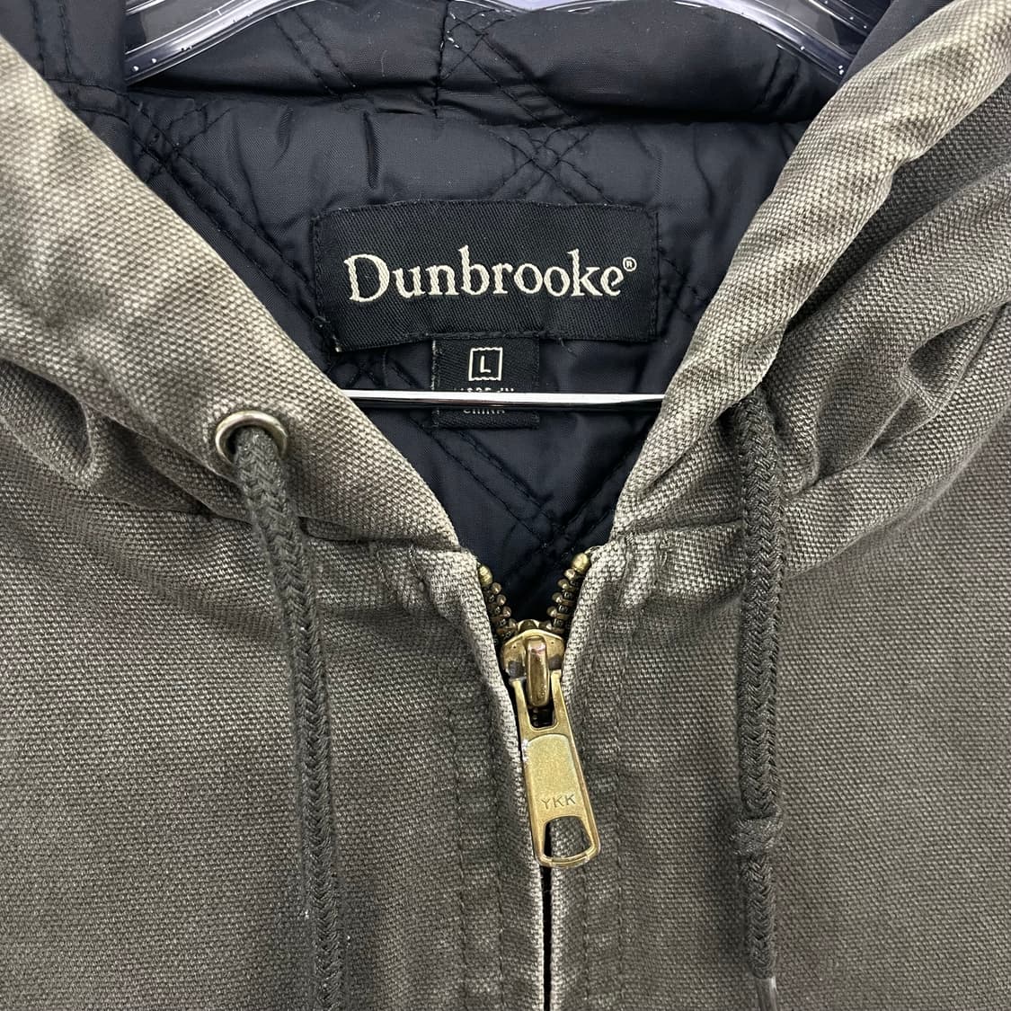 빈티지 모스그린 덕액티브 칼하트맛 페이딩 캔버스 후드 워크자켓 상품이미지5