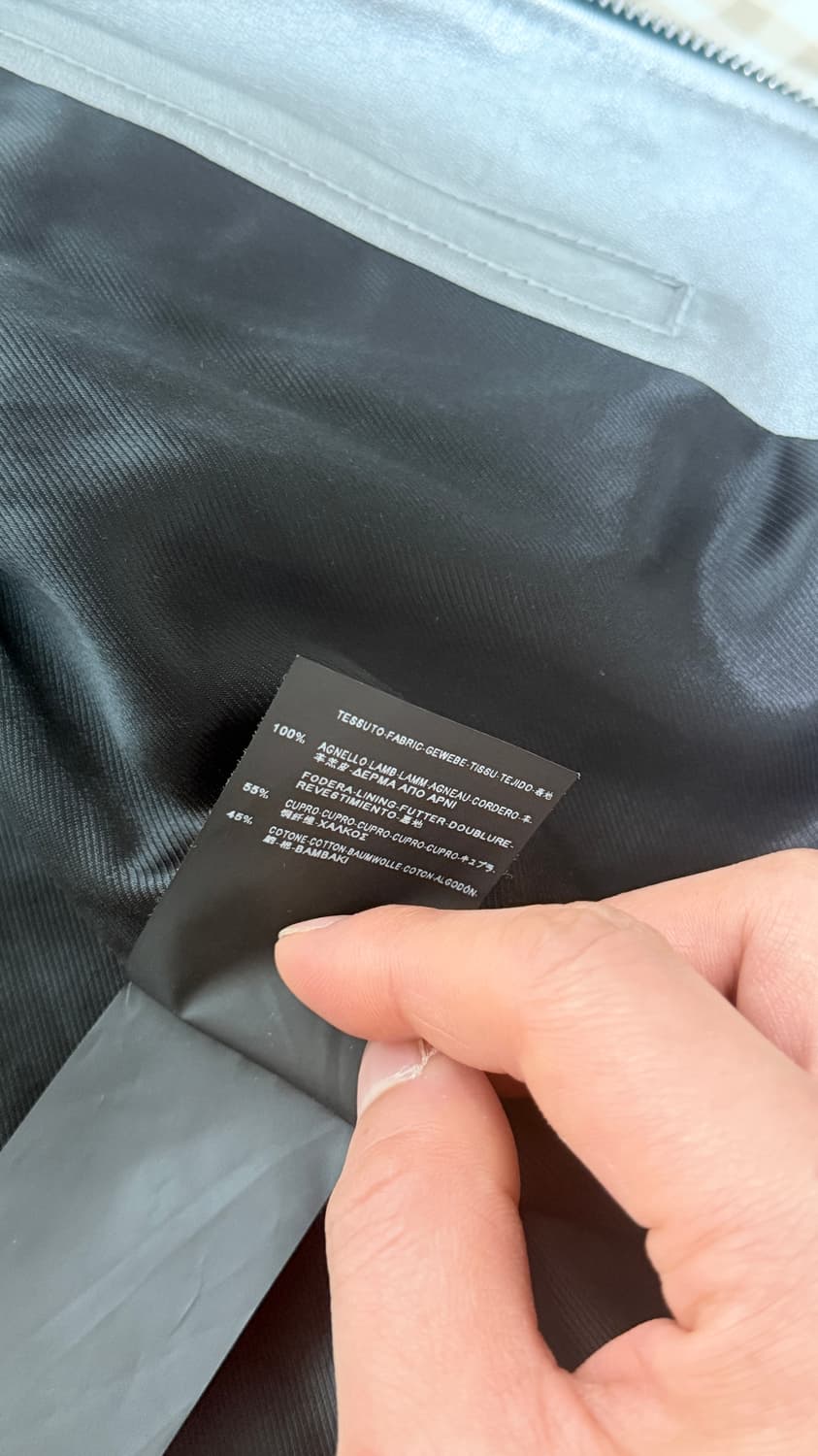 생로랑 실버 램스킨 레더자켓 상품이미지5