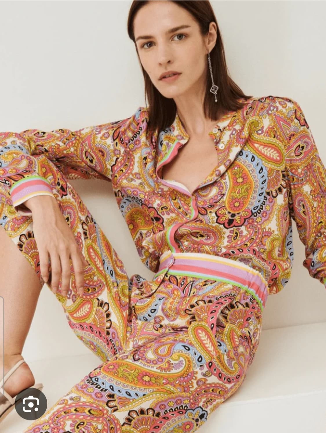 (새상품)막스마라 브랜드 마렐라 페이즐리 프린티드 블라우스 66사이즈 상품이미지4