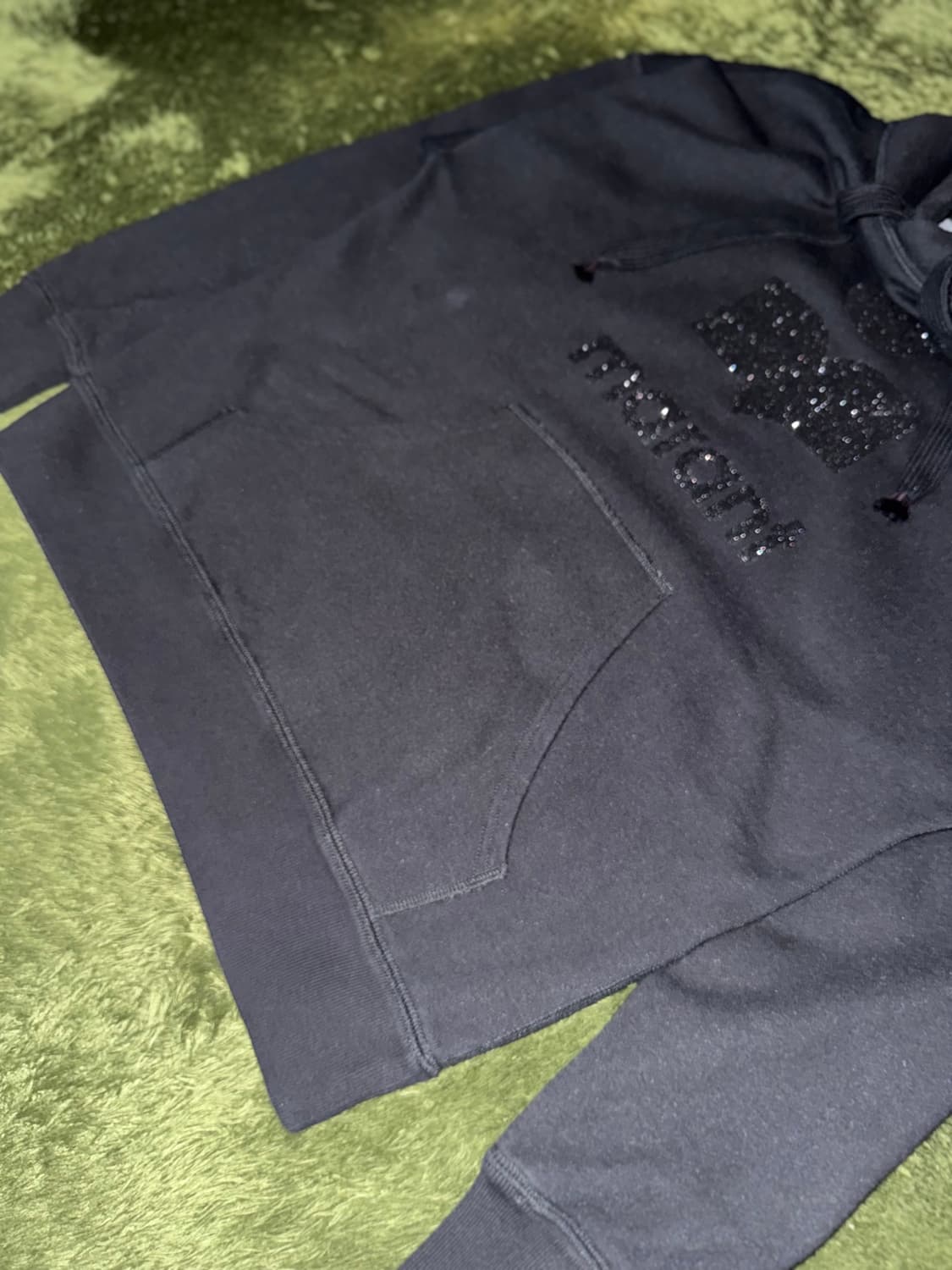 [34] 이자벨마랑 에뚜왈 만셀 글리터 로고 루즈 핏 후디 블랙 상품이미지5