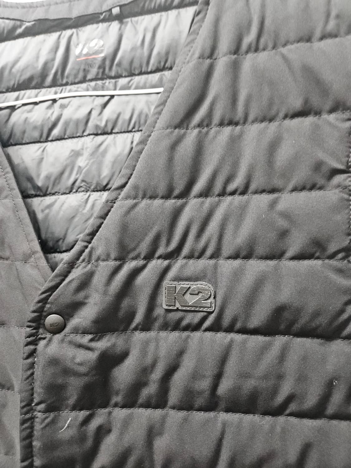 K2 블랙 경량 패딩 조끼( 덕 ) 100 상품이미지2