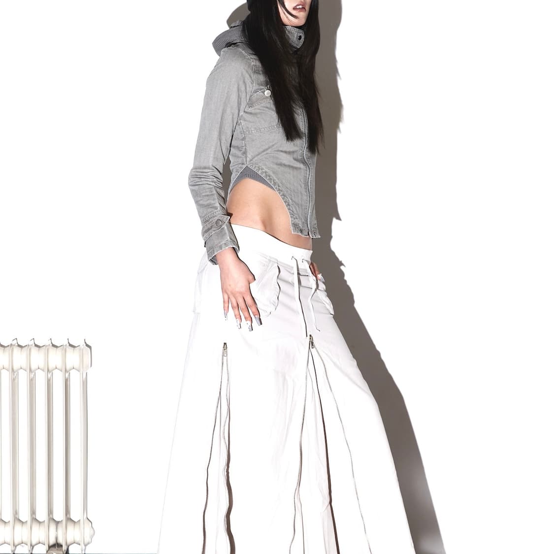 deepinblue 딥인블루 바디수트 자켓 워시드 카키 그레이 상품이미지1