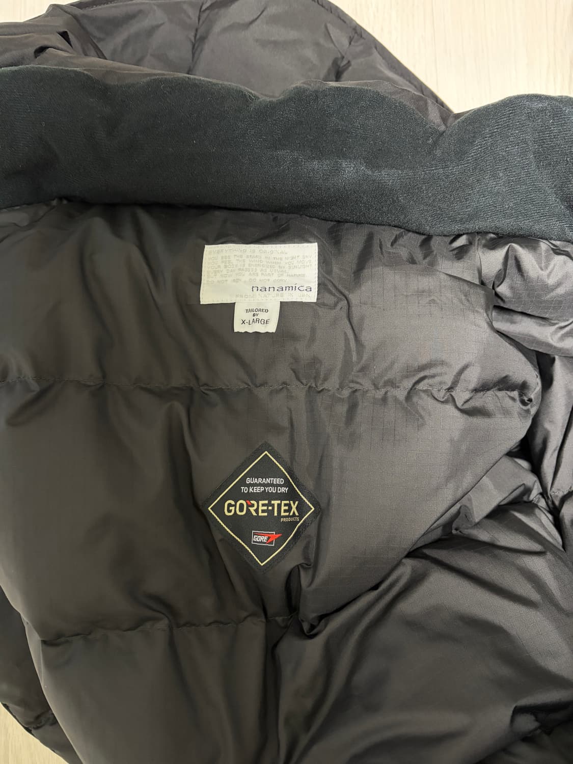 나나미카 25fw 고어텍스 숏 다운코트 블랙 상품이미지3