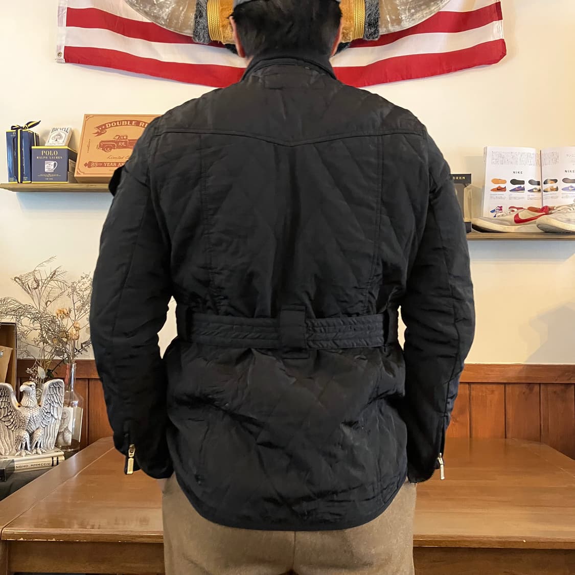 바버 인터네셔널 퀼티드 벨티드 자켓 UK16 (100) 상품이미지10