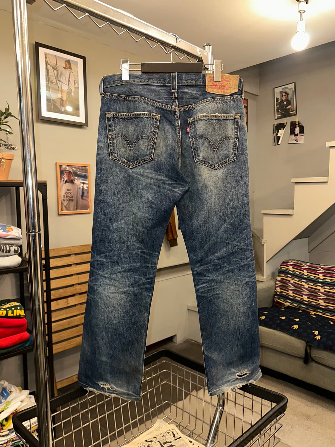 00’s Levi’s 501 Mexico denim washed pant 상품이미지8