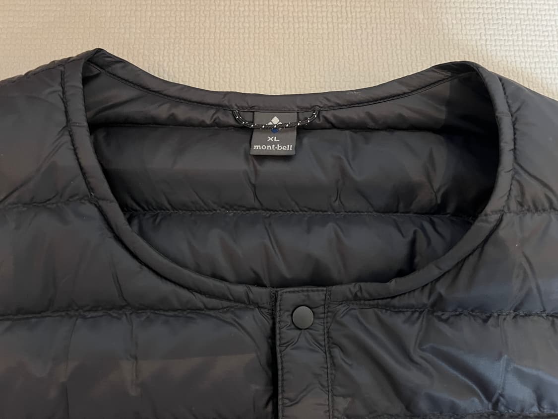 몽벨 수페리어 다운 라운드넥 800필 베스트 경량패딩(블랙) XL 상품이미지3