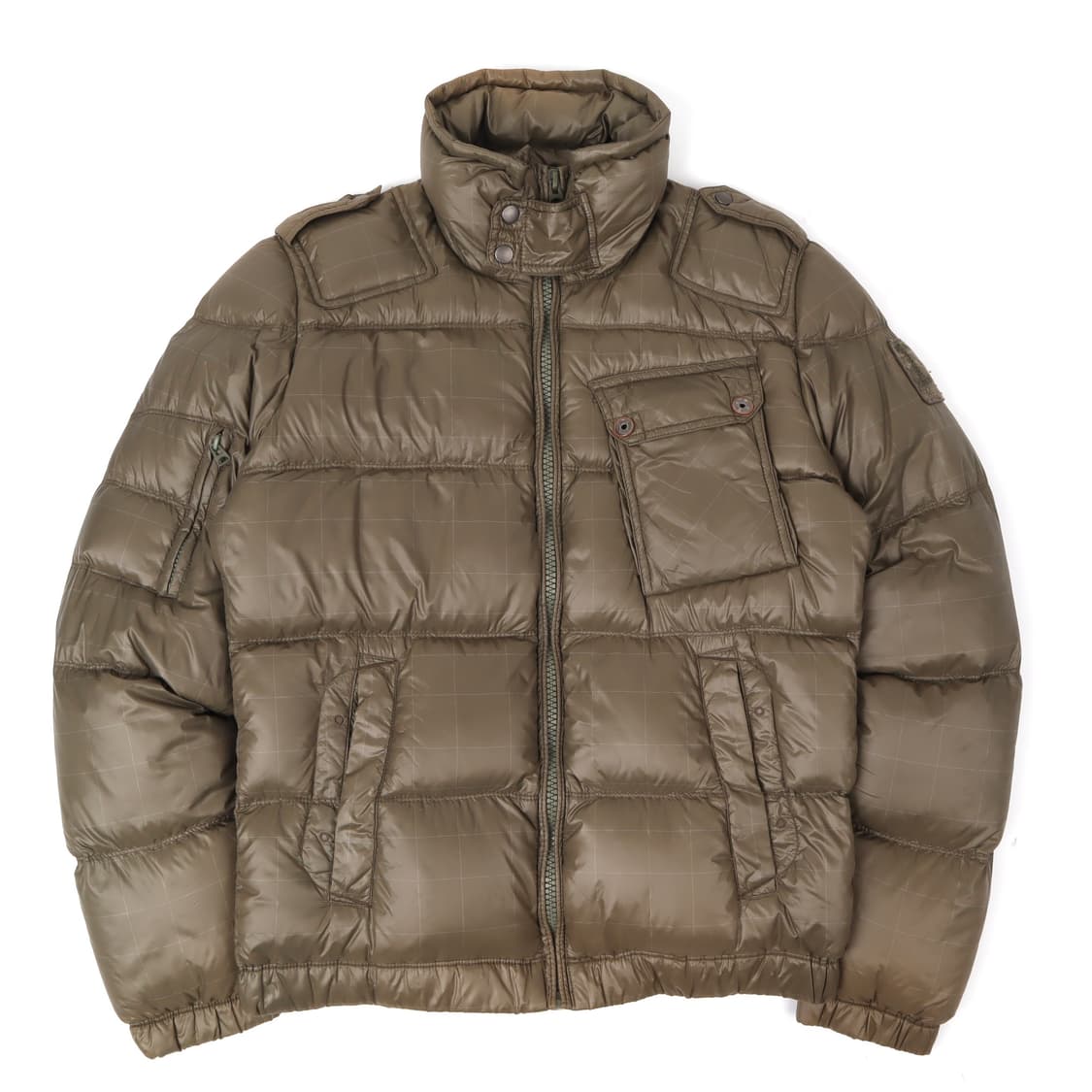 디젤 카키 바이커 패딩 자켓 상품이미지1
