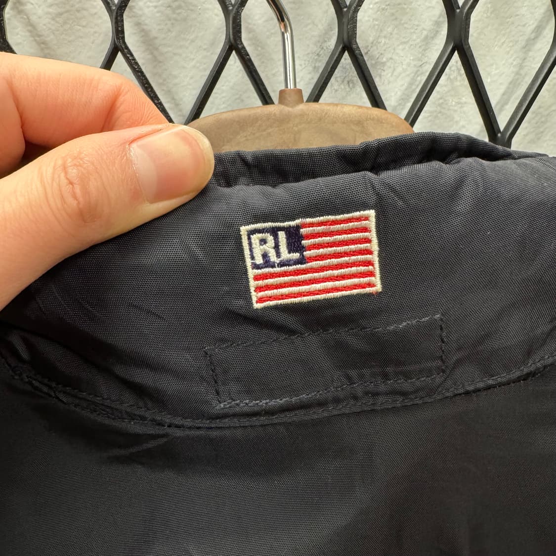 90s 폴로 랄프로렌 바람막이 플래그 로고 포인트 블랙 상품이미지6
