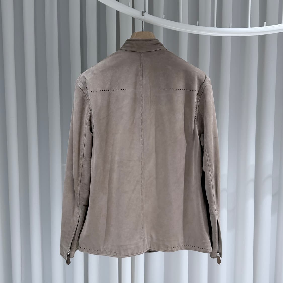 (A+/50) / 에르메스 25FW 스웨이드 카프스킨 블루종 자켓 상품이미지7