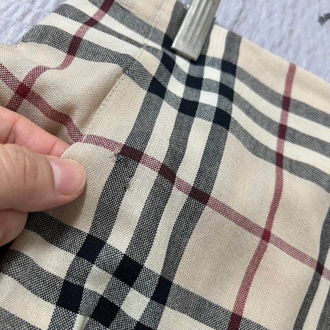 버버리 체크 랩 스커트 uk8 상품이미지6