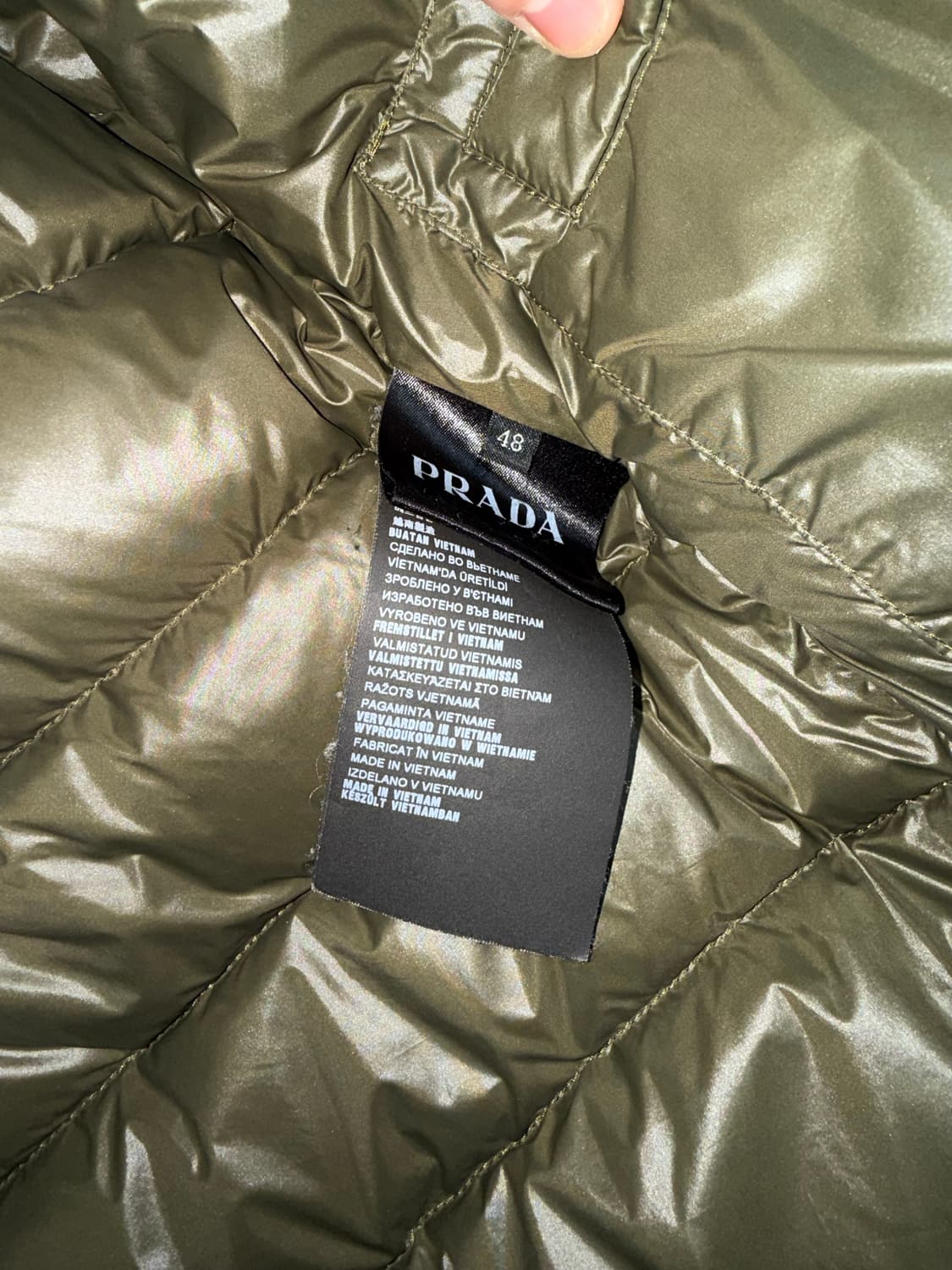 [48] 프라다 경랑패딩 카키 상품이미지5