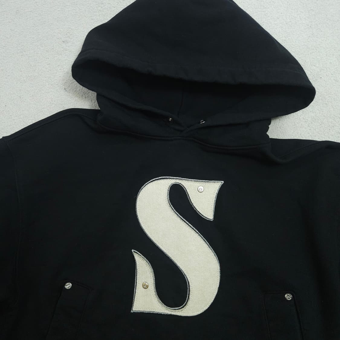 세터 리벳 아플리케 포켓 로고 후드 M 상품이미지3