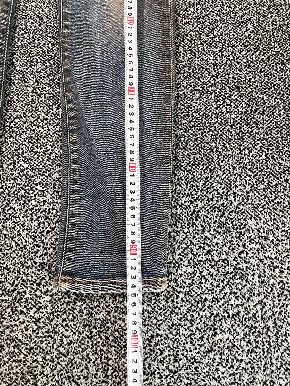 빈티지9. 오프화이트 데미지 워싱 데님진 데님팬츠 청바지 상품이미지7