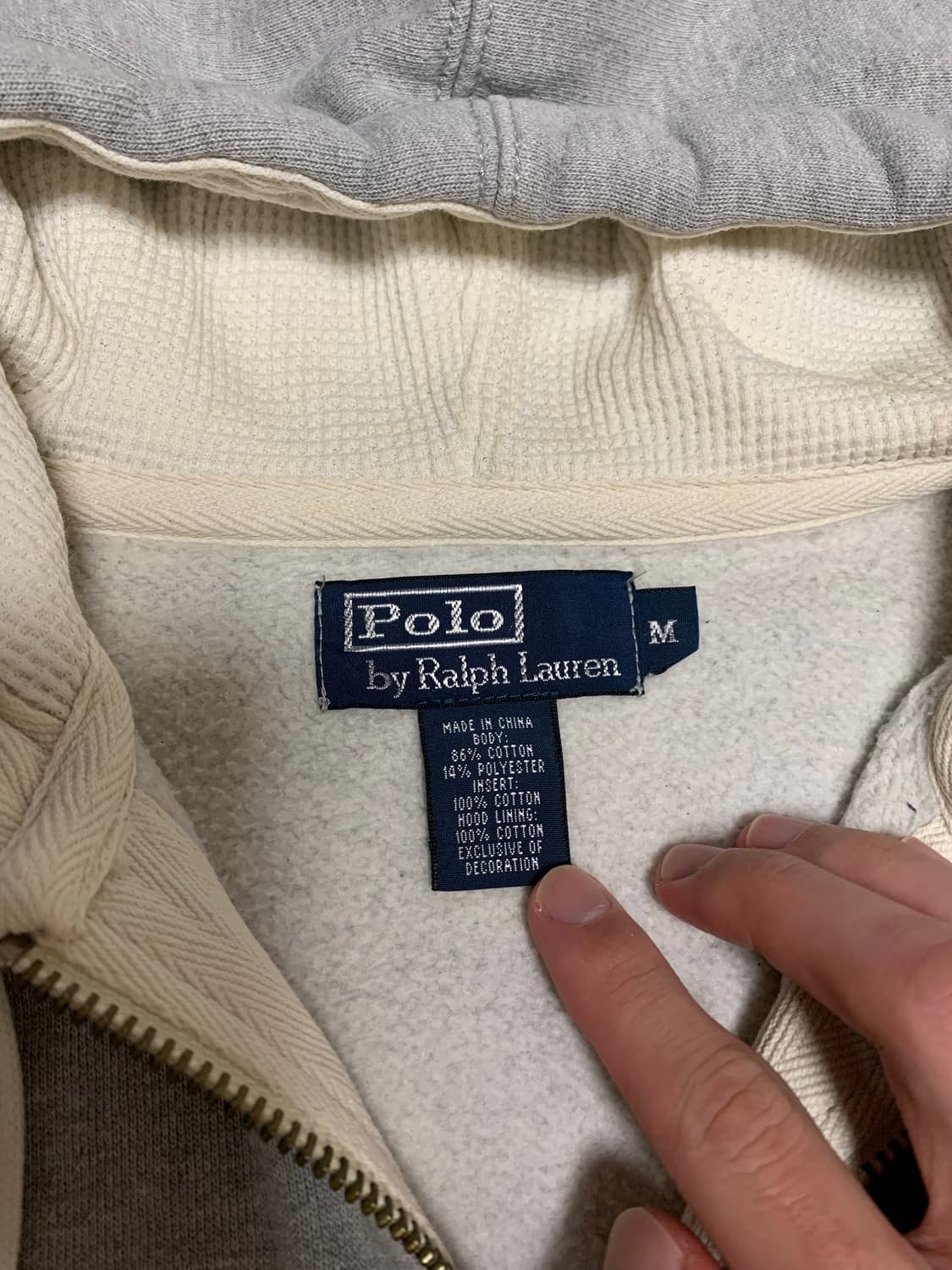 폴로 그레이 후드집업 상품이미지5