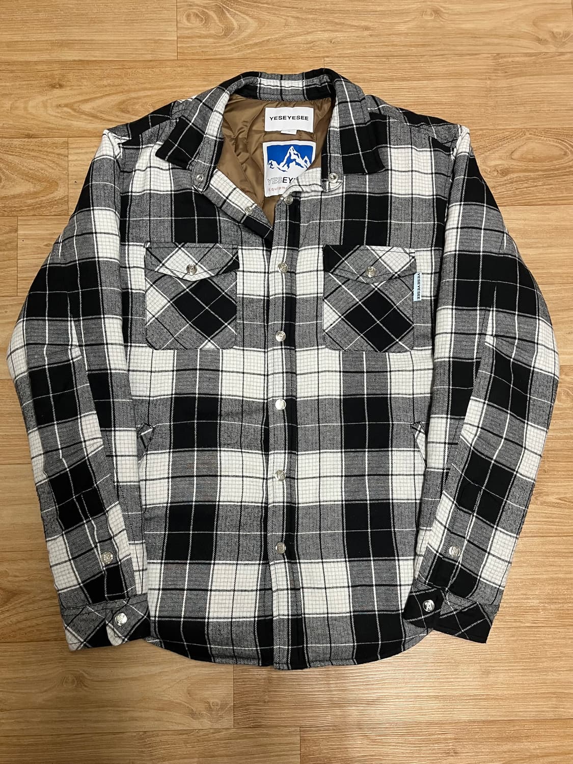 YESEYESEE 체크 셔츠형 패딩 M 상품이미지1