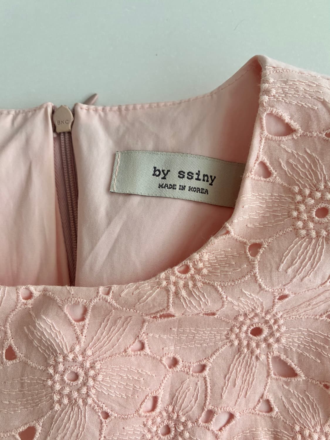 F) 바이씨니 by ssiny 퍼프소매 원피스 핑크 상품이미지5