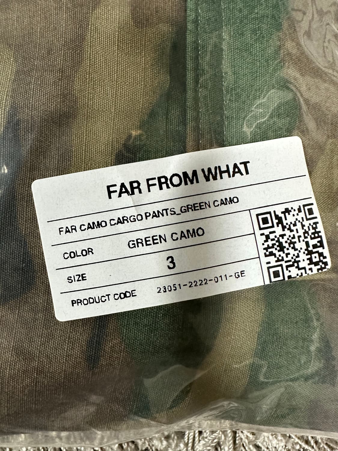 [3] 파프롬왓 그린 카모 팬츠 상품이미지3