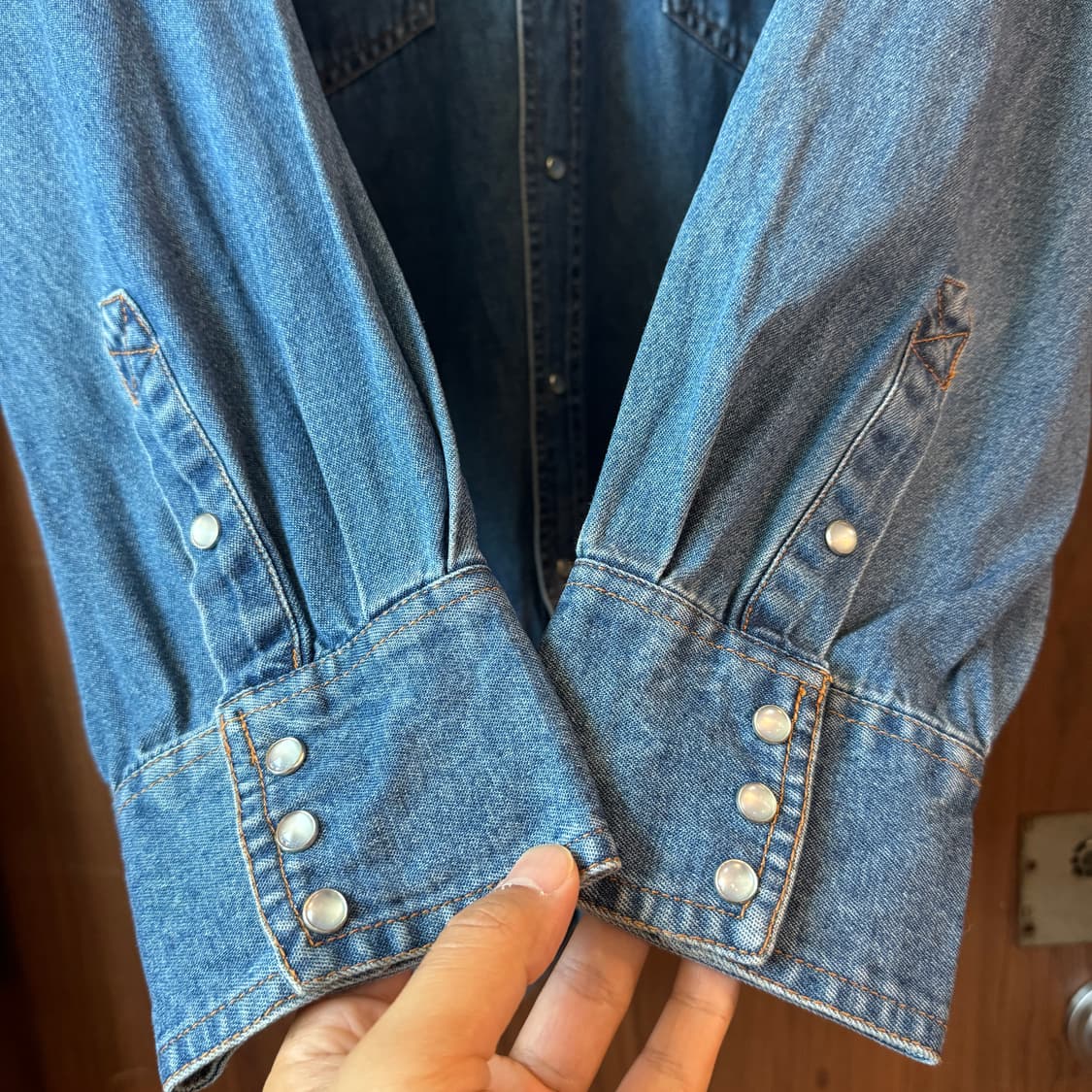 엘리캐슬맨 데님 웨스턴셔츠 XL 상품이미지5