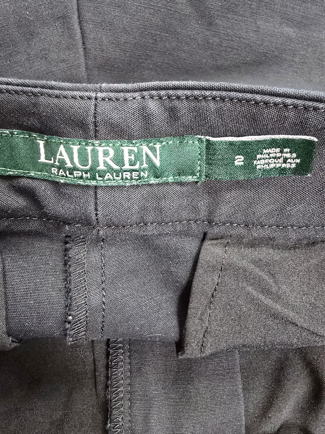 LAUREN 로렌 블랙 면바지 레드 라인 포인트 (1971 상품이미지3