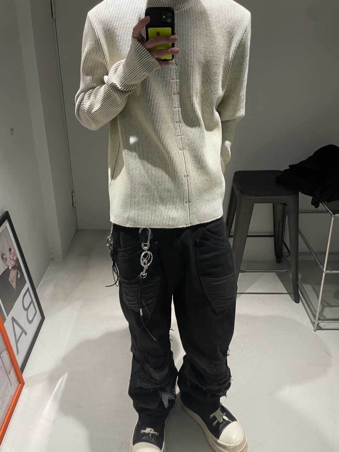 카르넷아카이브 메탈바 모크넥 니트 상품이미지1