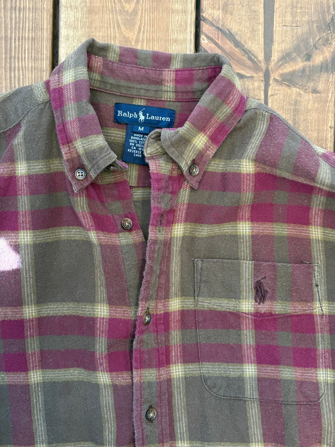 폴로 레드 체크 셔츠 상품이미지5