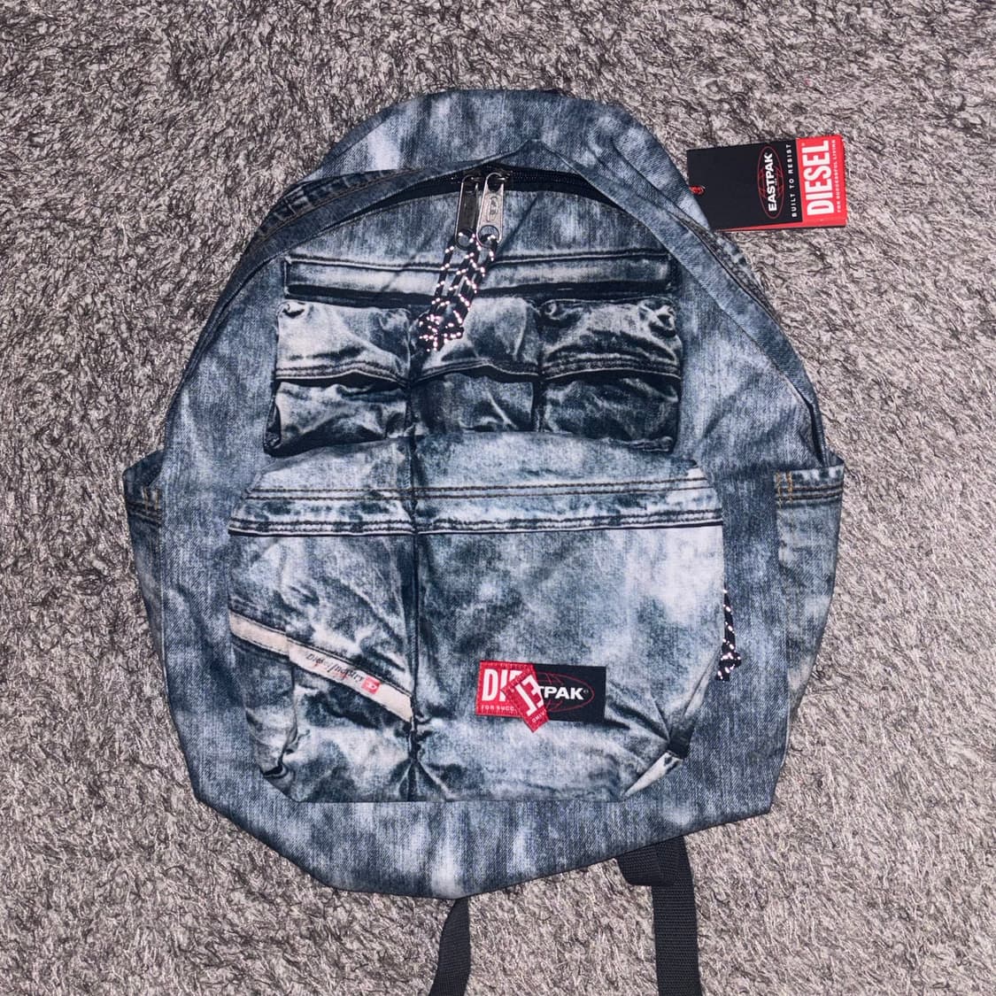 디젤 x 이스트팩 백팩 가방 데님 블루 (새상품) 상품이미지2
