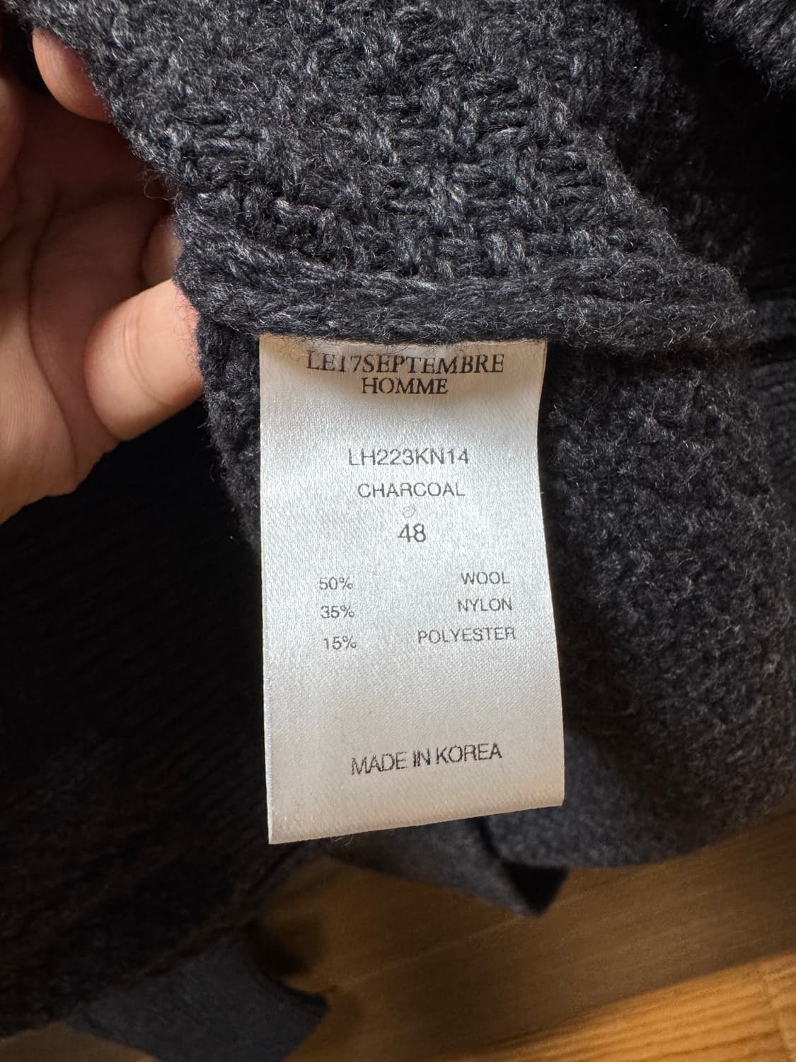 LE17셉템버 옴므 케이블니트 상품이미지7