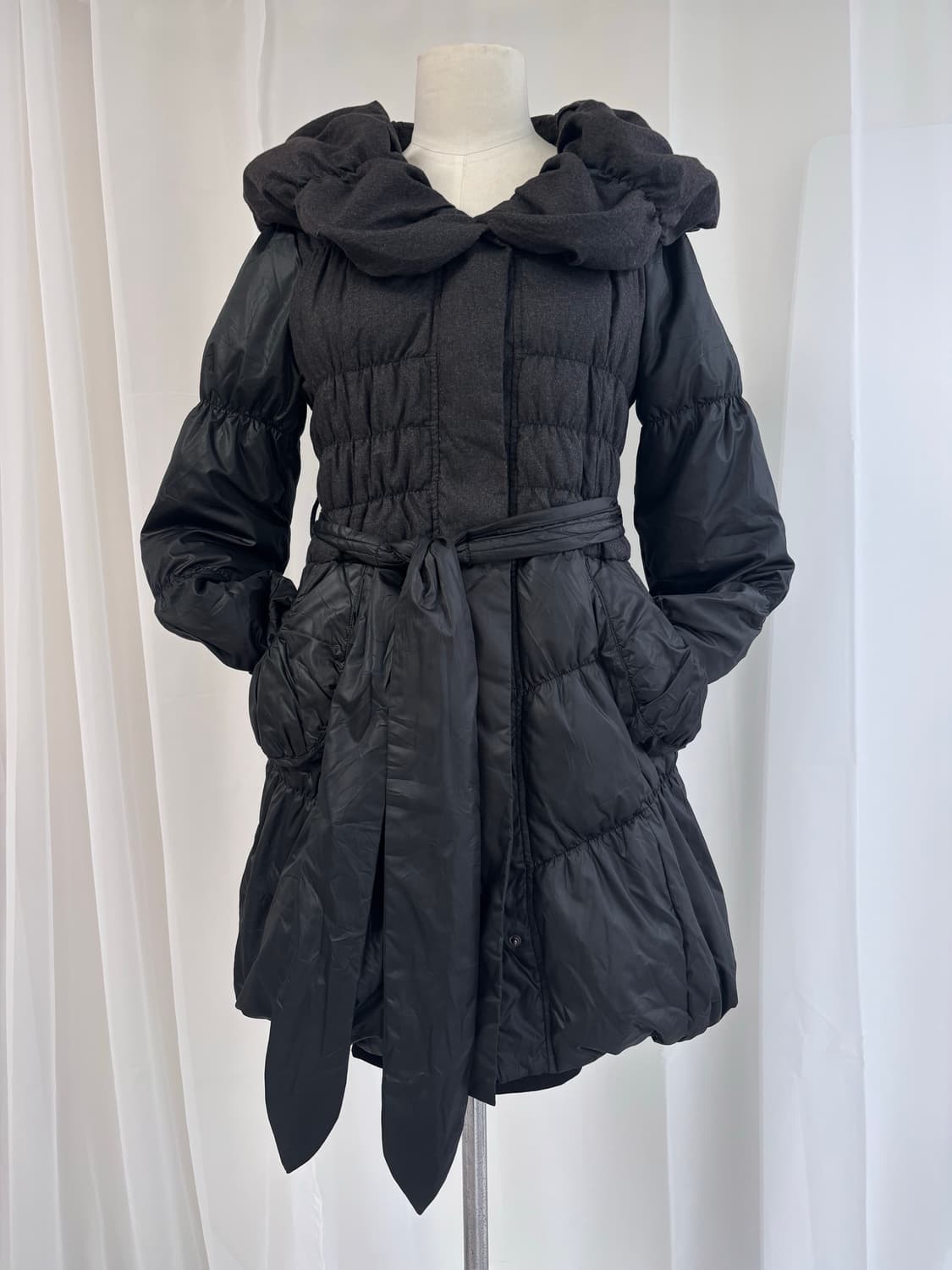 NATURAL FIT 셔링 슬림 페미닌 패딩 상품이미지8