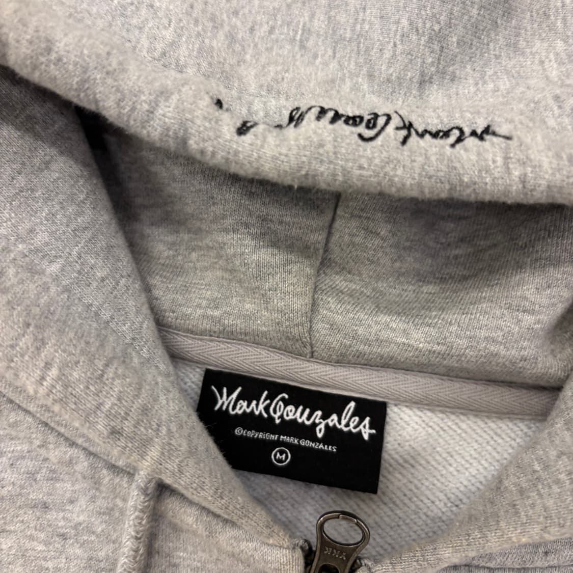 마크곤잘레스 빅로고 그레이 후드집업 상품이미지4