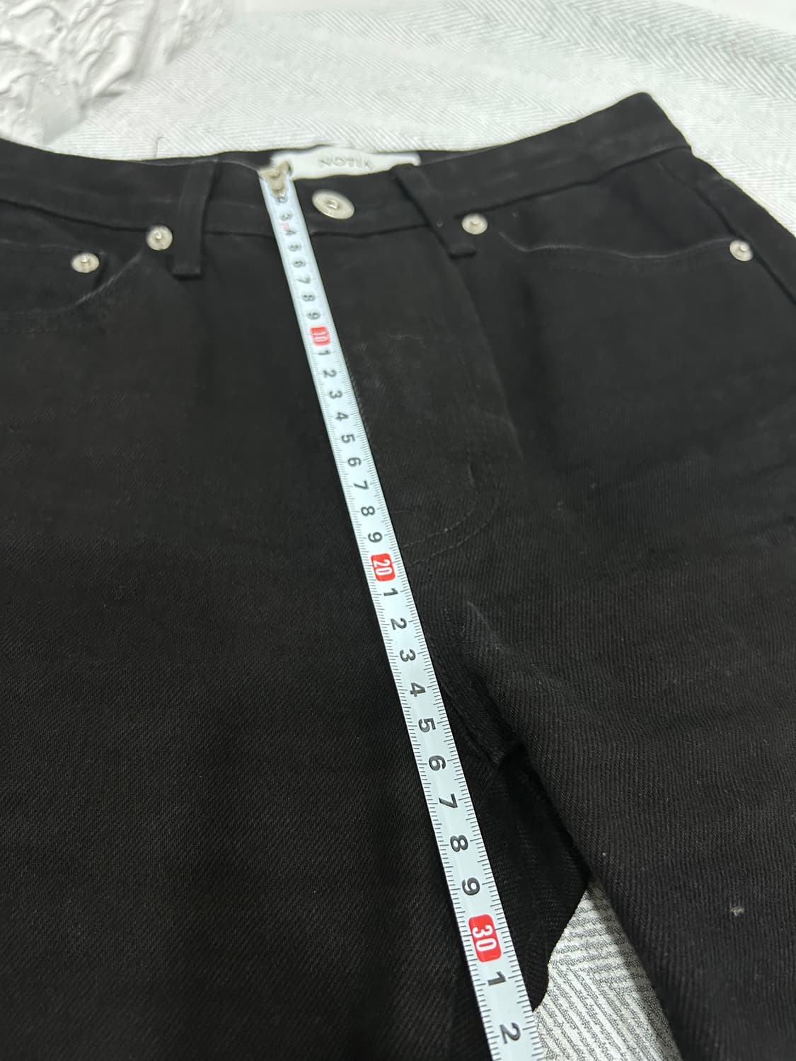 노티아 Notia 부츠컷 블랙 데님팬츠 청바지 S 상품이미지9