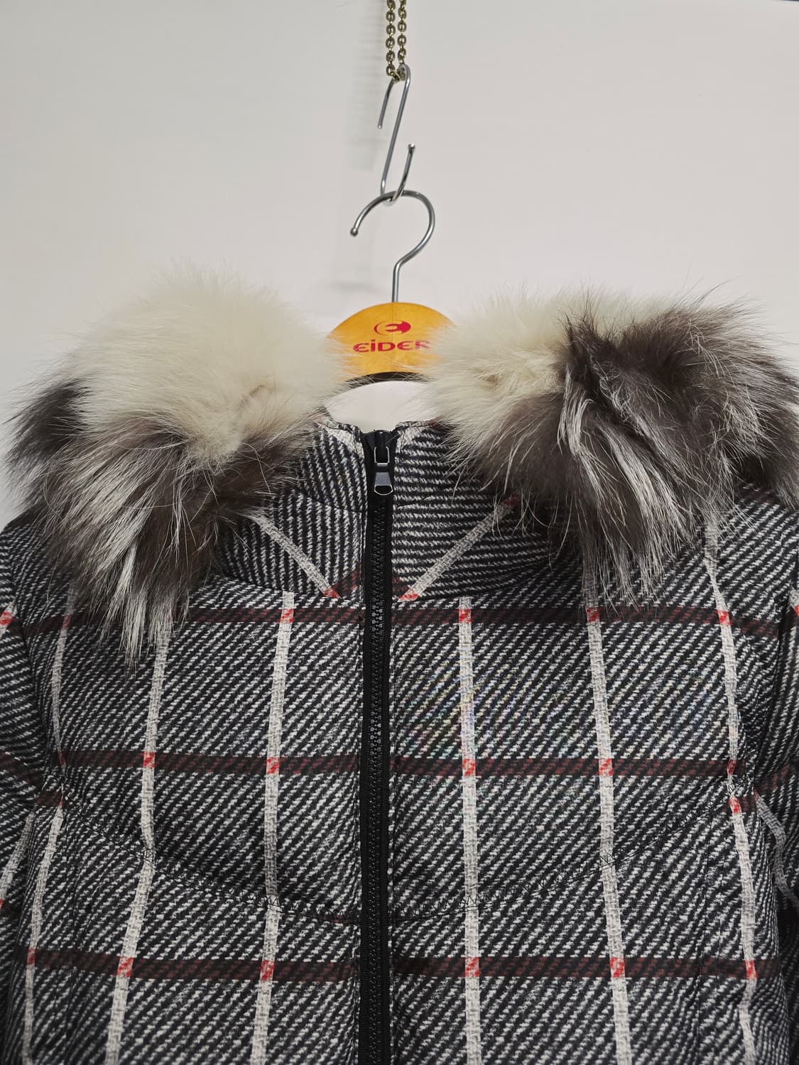 조이너스 체크 폭스퍼후드 다운패딩 점퍼66 상품이미지2