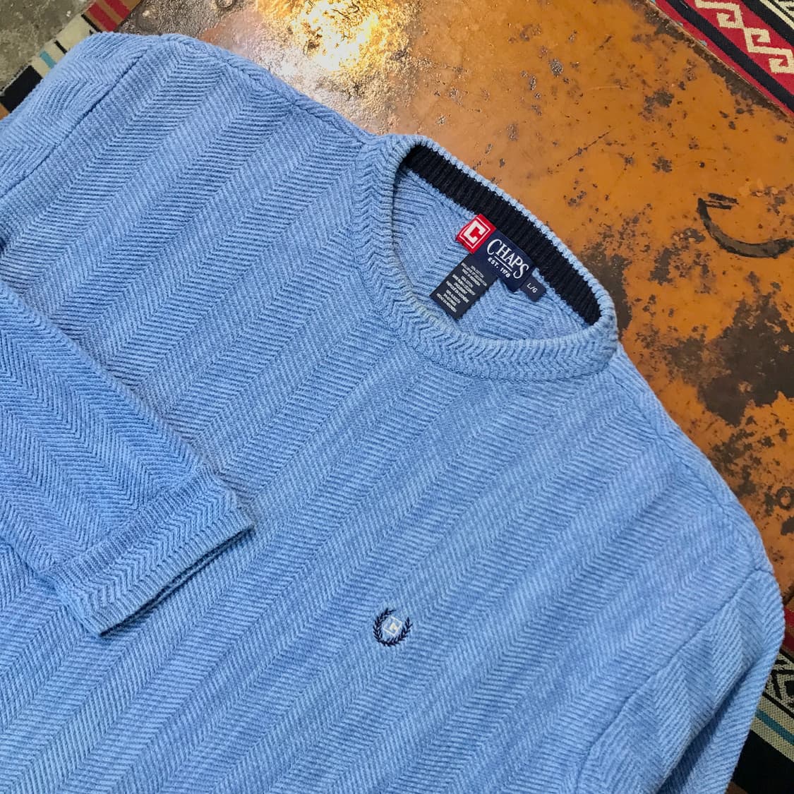 폴로랄프로렌 챕스 헤링번 패턴 코튼 니트 남성 115 빅사이즈 상품이미지3