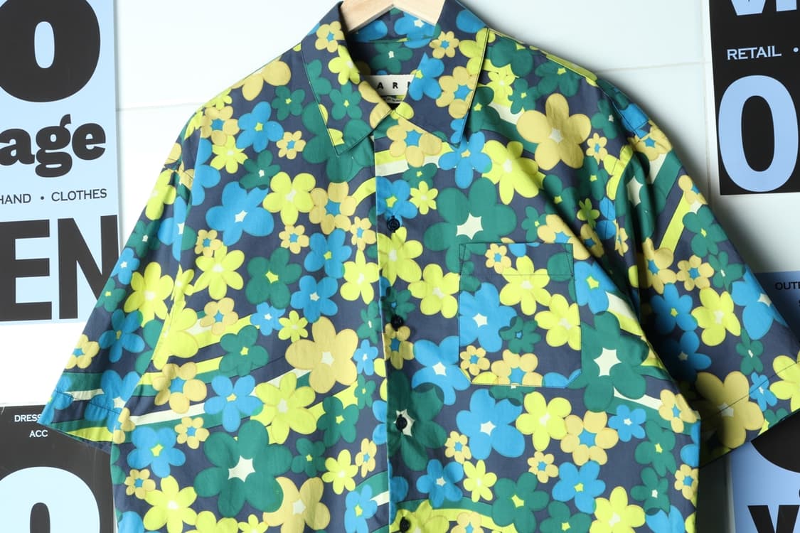 (L-XL) 마르니 반팔 카라 티셔츠 셔츠 희귀 매물-H31114 상품이미지3